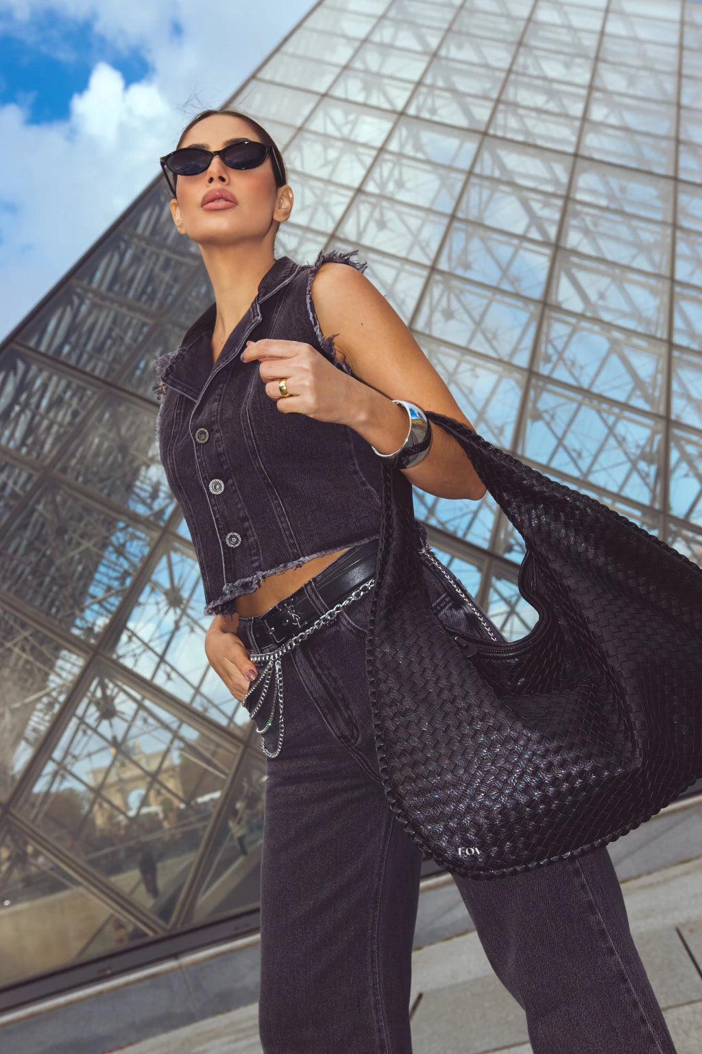 Bolsa Trançada Shopper Elegance